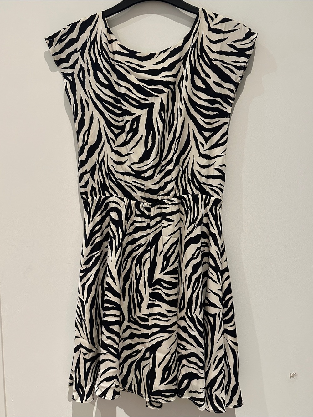 Alice+Olivia Zebra Print Black & White Dress